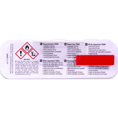 boîte de réparation Tour 11,5 cm aluminium rouge blanc 15 pièces