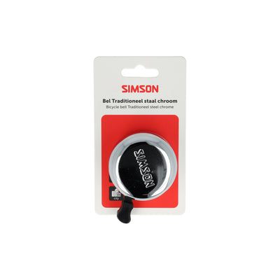Cloche Simson traditionnelle en acier chromé
