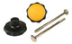 Bouton de tournage de Spinder avec boulon noir orange (2)