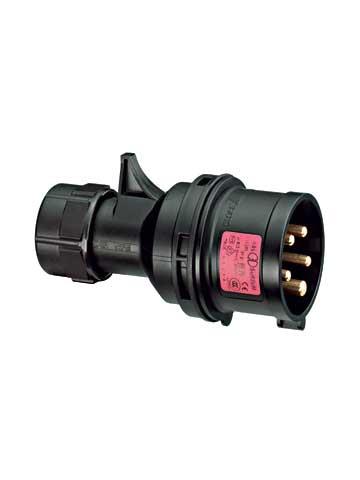 Prise Abl 16a 3p 230v événement noir ip44