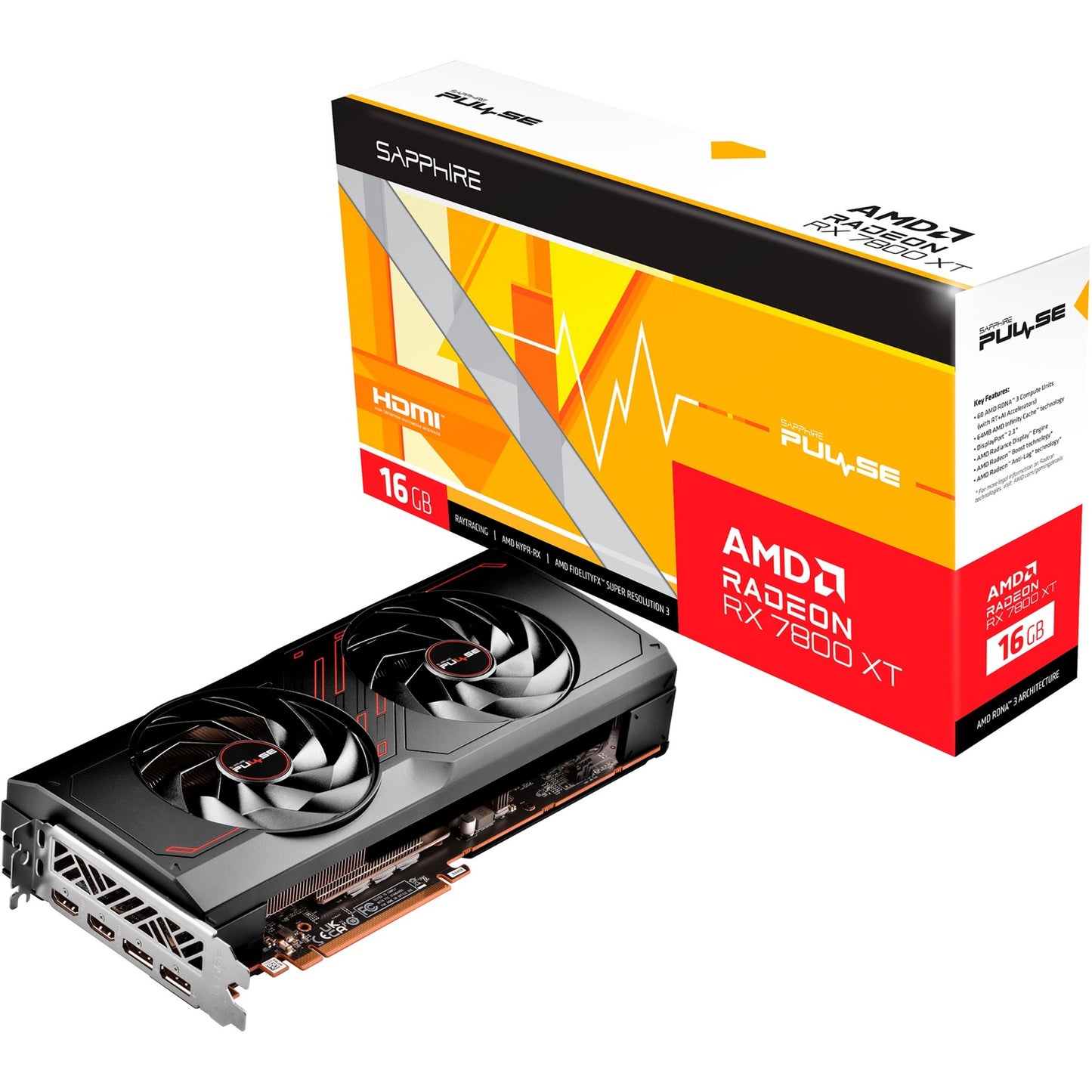 Sapphire Radeon Rx 7800 XT Pulse Gaming 16G
