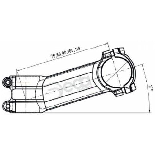 Deda DEDA crête Zero 100mm BOB alu 73-17gr. OEM de 31,7 mm