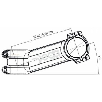 Deda DEDA crête Zero 100mm BOB alu 73-17gr. OEM de 31,7 mm