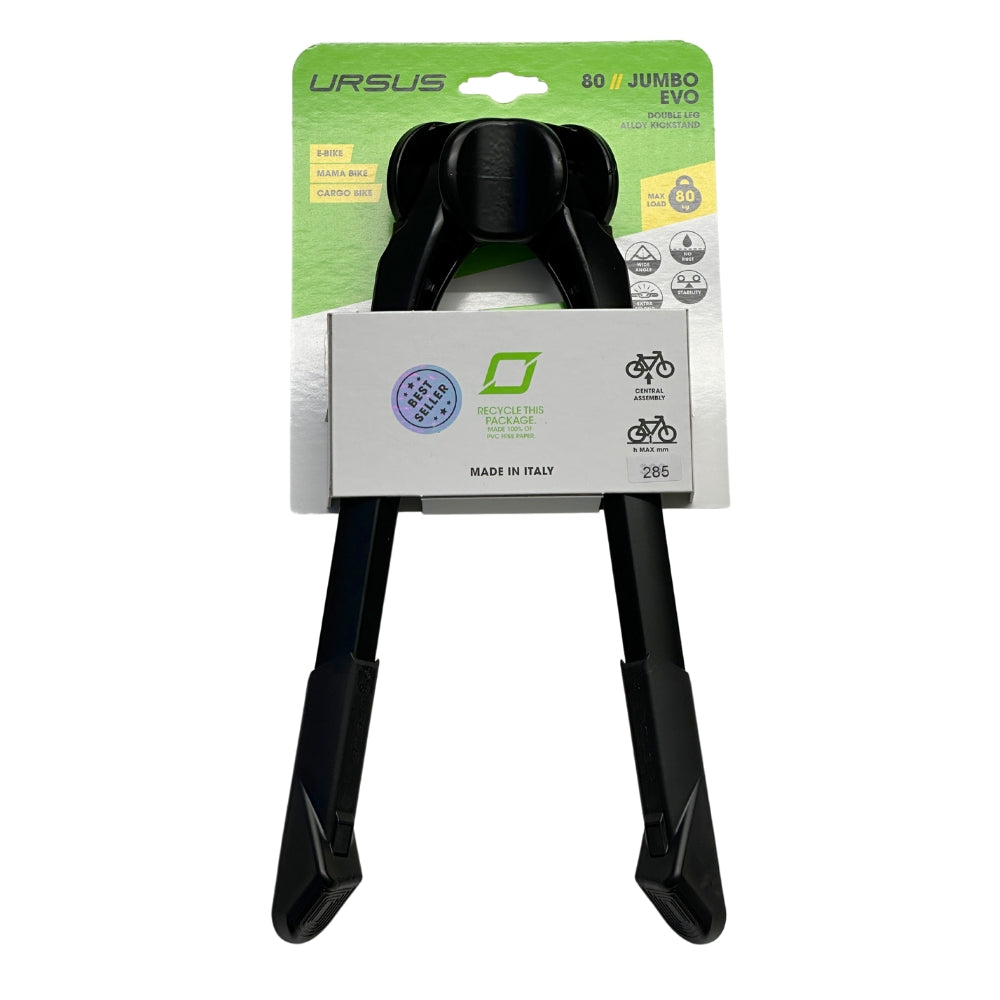 Béquille centrale Ursus jumbo evo protection de manivelle 285mm noir.