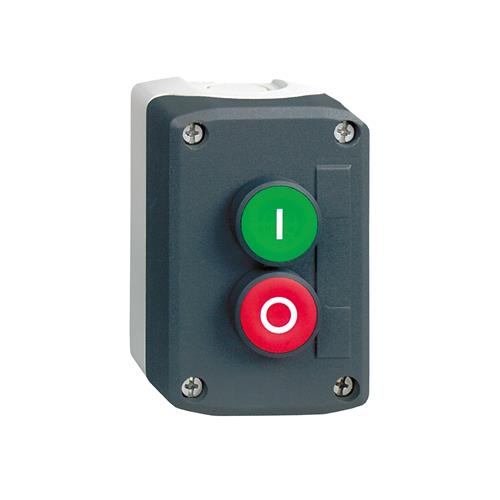 Boîte à boutons Harmony 2 trous vert rouge