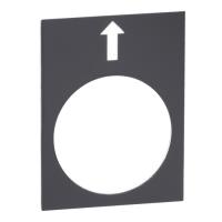 Étiquette Harmony noir flèche noire gauche | 10 pièces