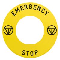 Étiquette d'arrêt d'urgence Harmony 60 mm | 10 pièces