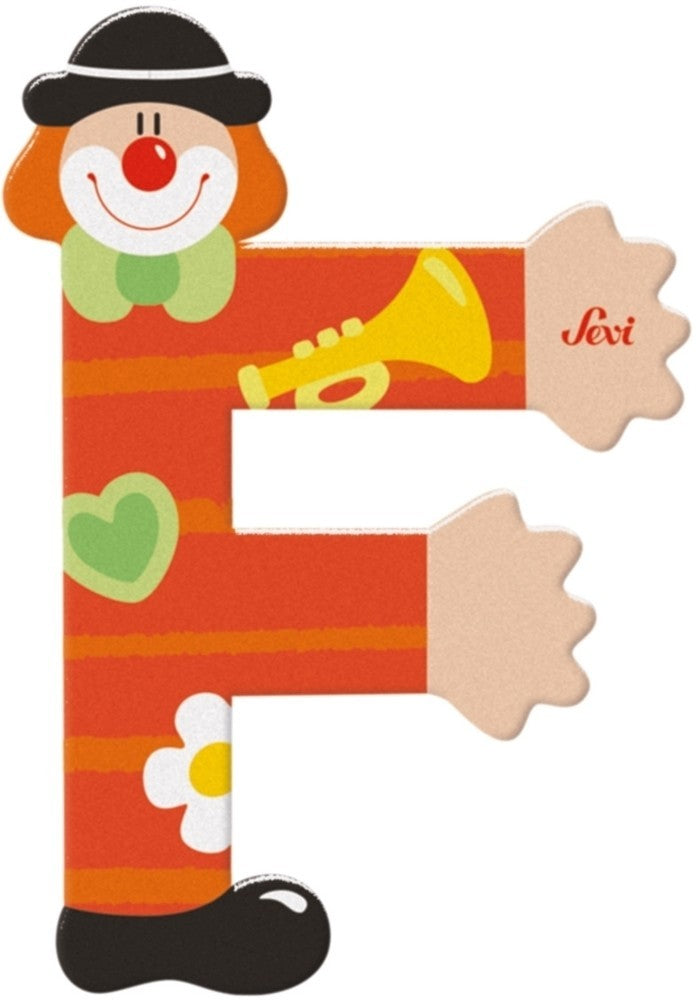 Sevi lettre clown f: 10 cm (81742)