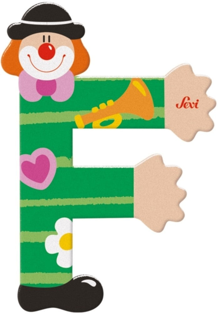 Sevi lettre clown f: 10 cm (81742)