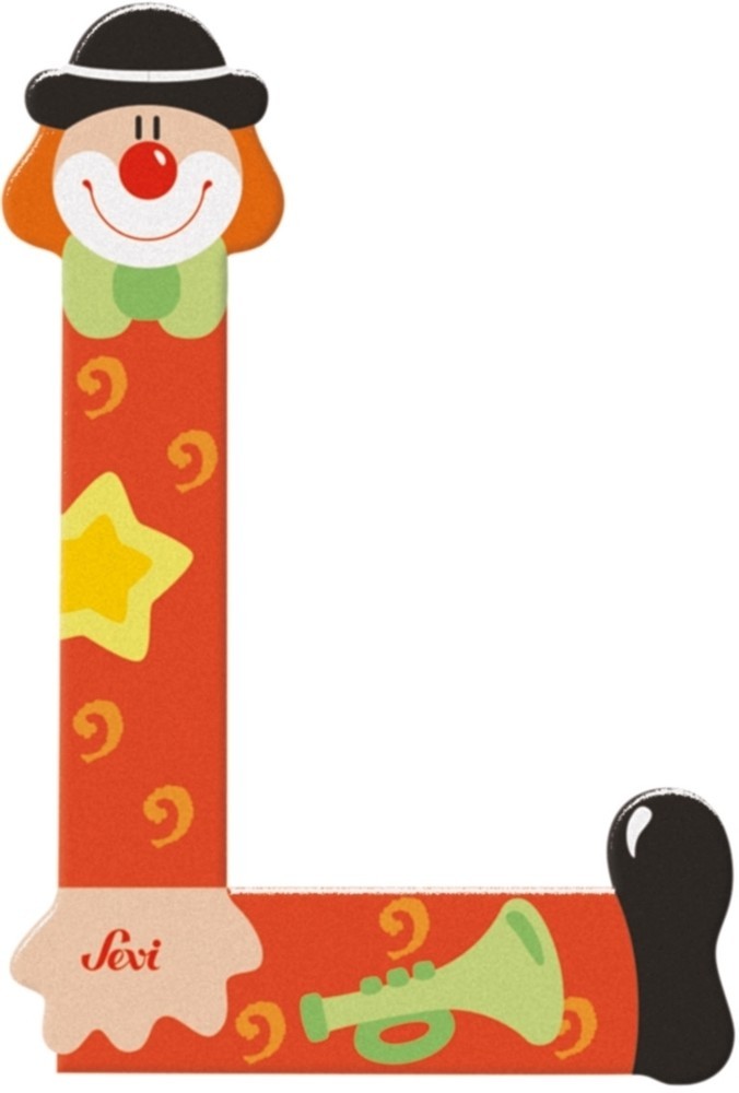 Sevi lettre clown l: 10 cm (81748)