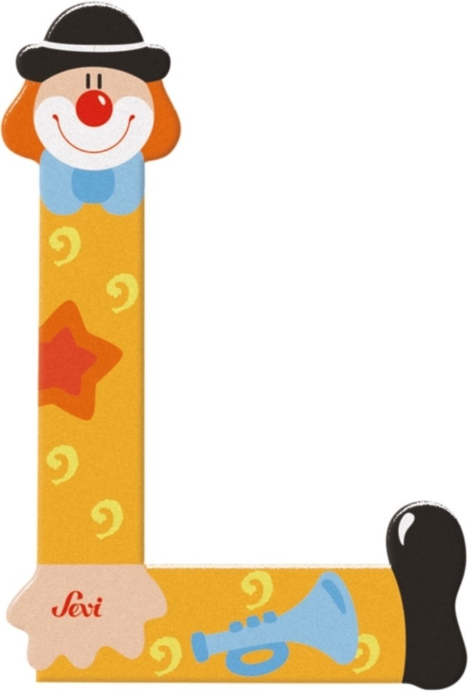 Sevi lettre clown l: 10 cm (81748)