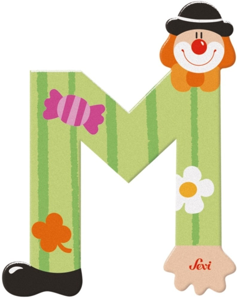 Sevi lettre clown m: 10 cm (81749)