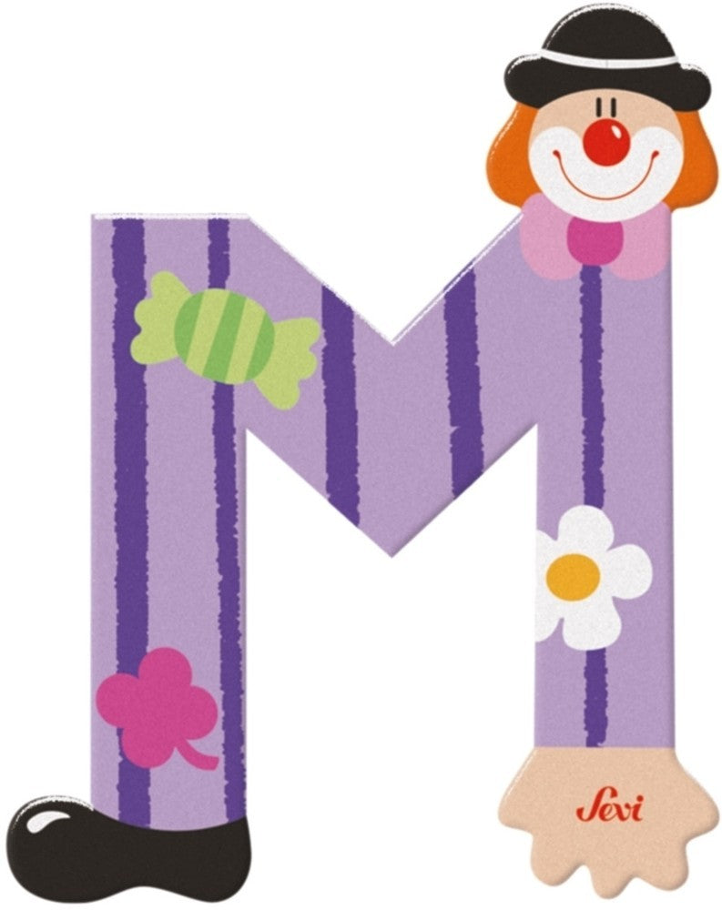 Sevi lettre clown m: 10 cm (81749)