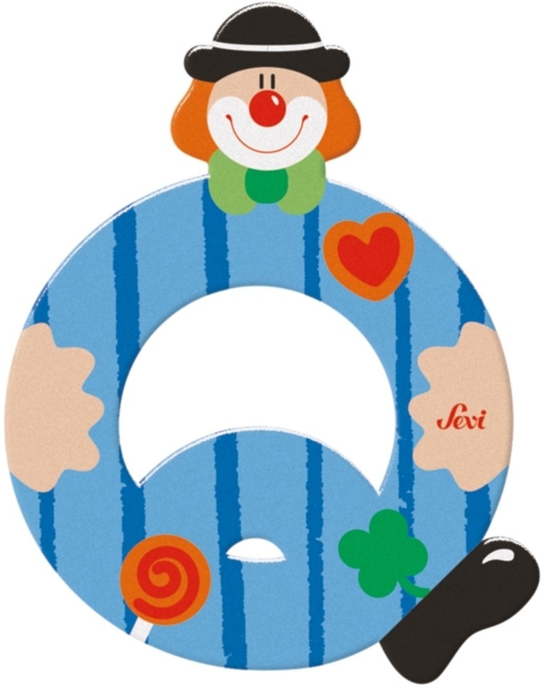 Sevi lettre clown q: 10 cm (81753)