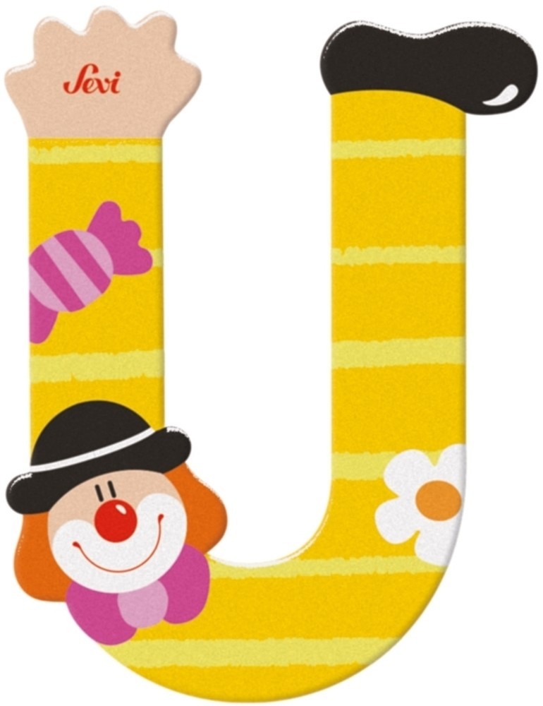 Sevi lettre clown u: 10 cm (81757)