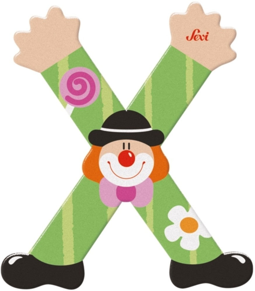 Clown lettre Sevi x : 10 cm (81760)