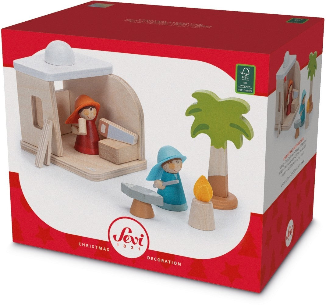 Crèche Sevi - artisans : 18x15x13 cm (83101)