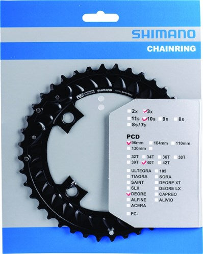 Shimano plateau Deore 10V 40T BCD 96mm Y1WC98020 M6000