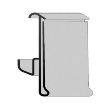Rail de prix b 988 h40 (pour 1000 étagères) transparent
