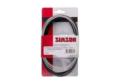 Simson rollerbrake brake brake cable set complete stainless steel grey on card