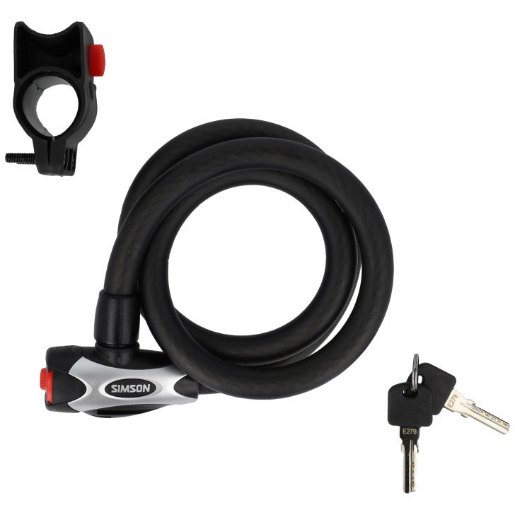 Câble antivol spirale Simson excellente taille l 15mm x 100cm