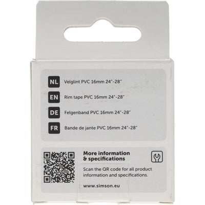 Fond de jante Simson 24'' -28'' PVC résistant 16mm