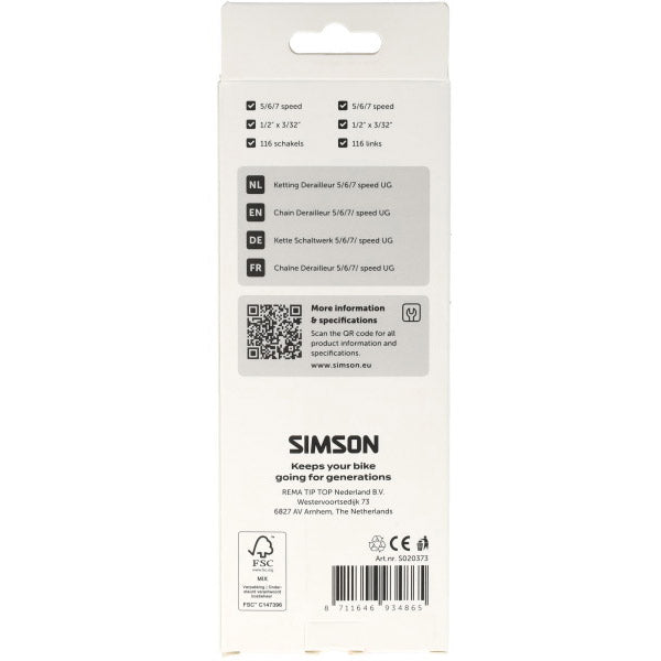 Dérailleur à chaîne Simson 5 6 7 ug