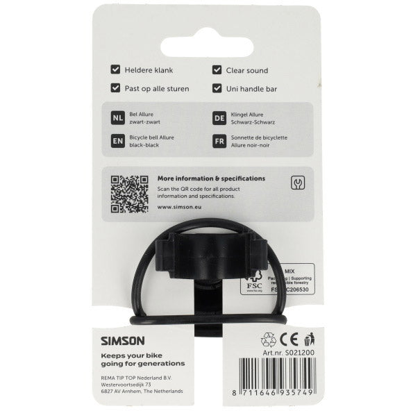 Simson cloche allure noir-noir