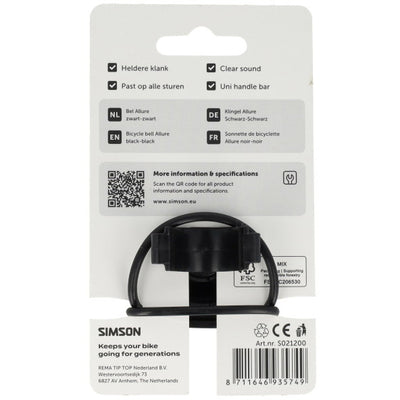 Simson cloche allure noir-noir