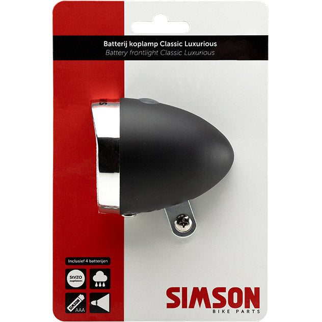 Simson Battery Headlight Classic 'Luxuous' Black Box A 10