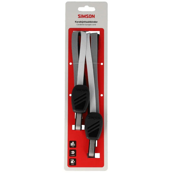Sangle mousqueton Simson 60cm noir blanc gris