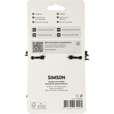 Repose-pieds Simson noirs 1110s