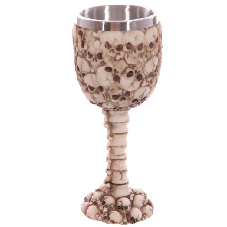 Chalice décorative de l'épine dorsale du crâne multiple