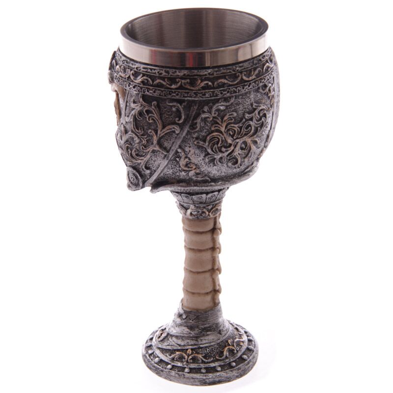 Chalice décorative gothique du crâne guerrier