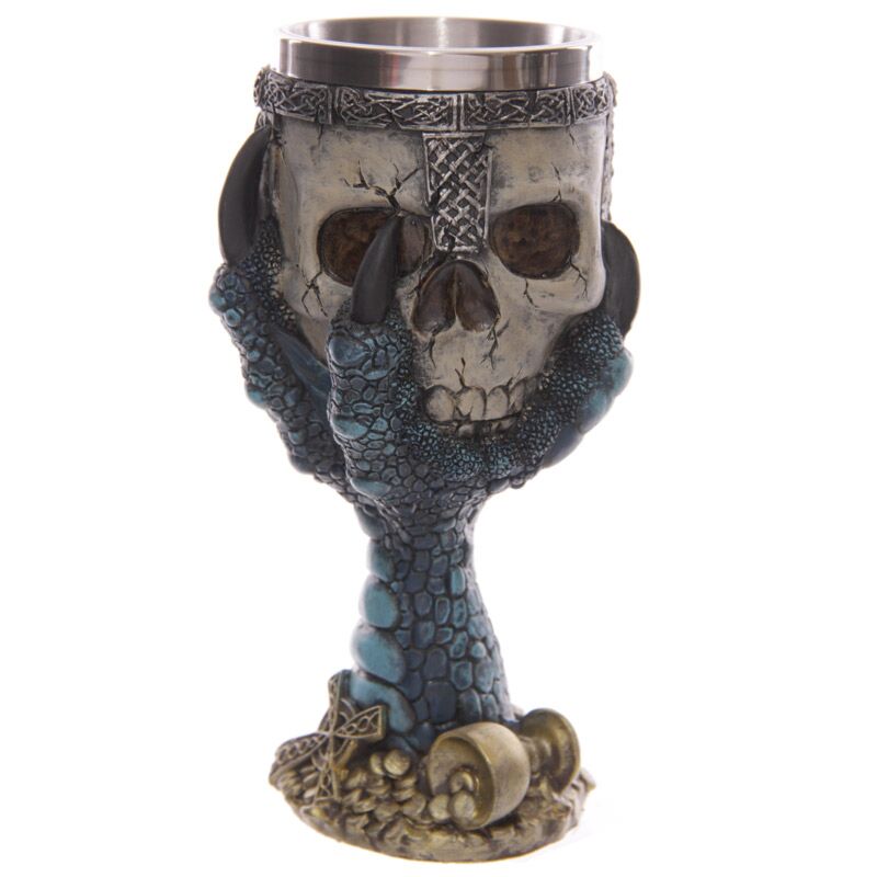 Dragon Claw Warrior Skull Dorative Chalice