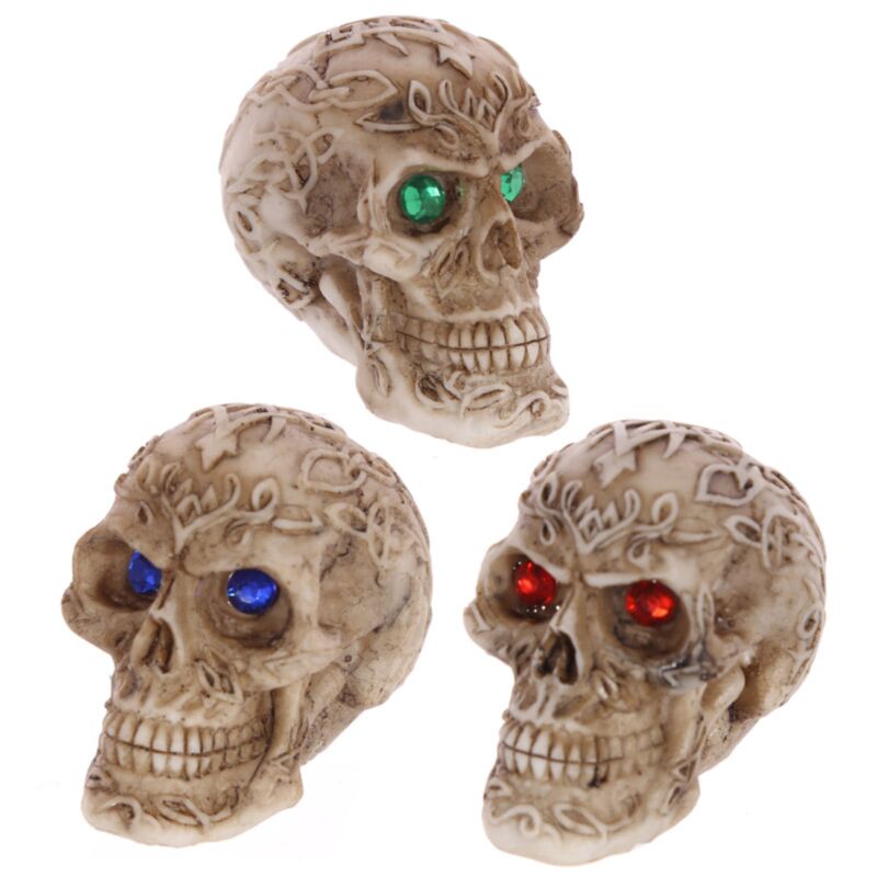 Mini celtique crânes gemstone yeux accessoire à la maison