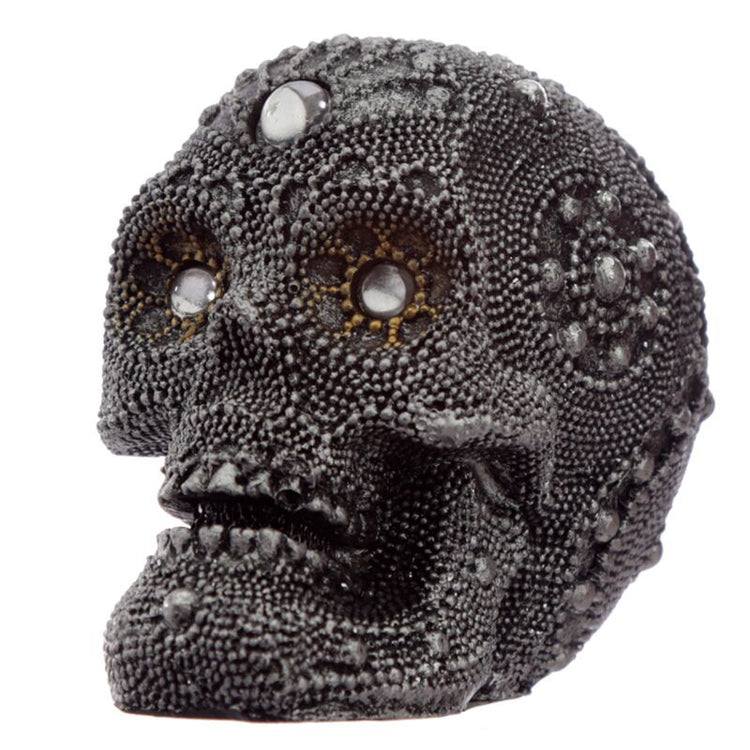 Small Silver-Colored Skull Skull Home Accessory