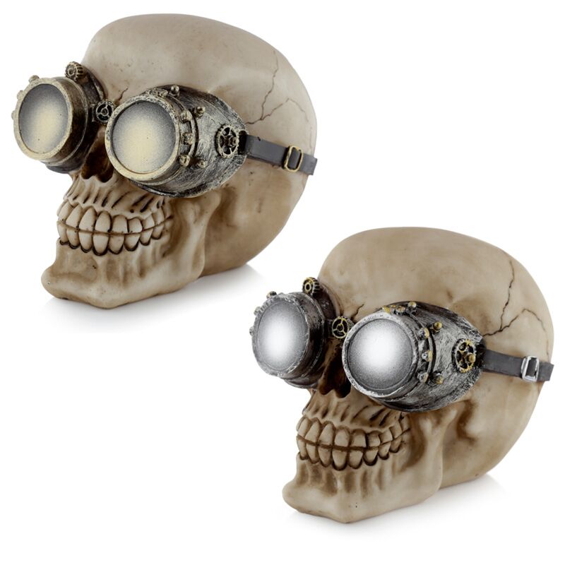 Crâne de style punk à vapeur avec lunettes accessoire à la maison