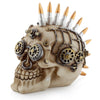 Crâne de style punk à vapeur avec accessoire de maison mohican à la balle