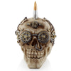Crâne de style punk à vapeur avec accessoire de maison mohican à la balle