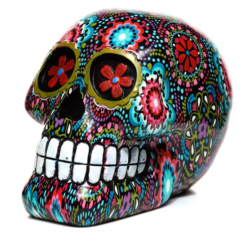 Slide de los Muertos Mexican Death Head Flower Home Accessory