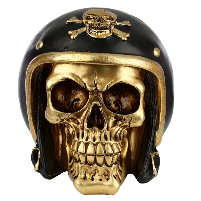 Gold Skull à Motorhelm Accessory Home