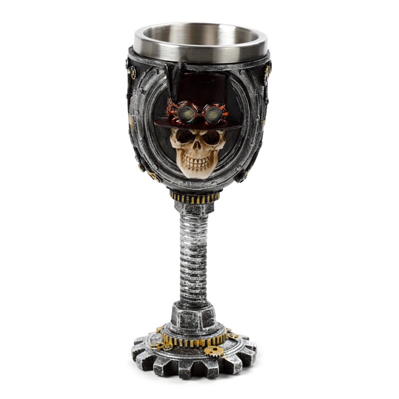 Calice décoratif du crâne Steampunk