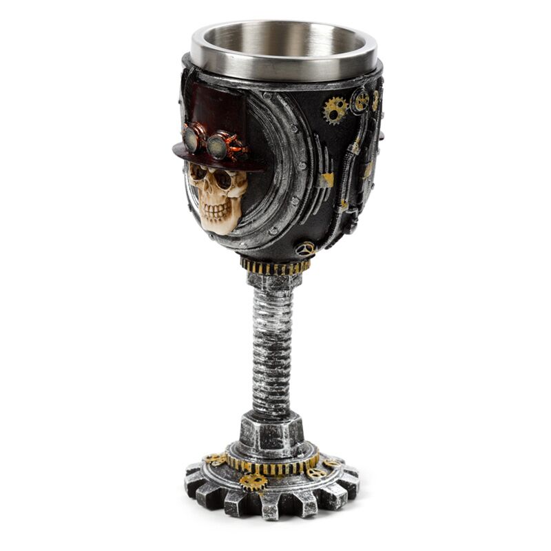 Calice décoratif du crâne Steampunk