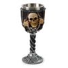 Crâne avec chalice décorative en chaîne