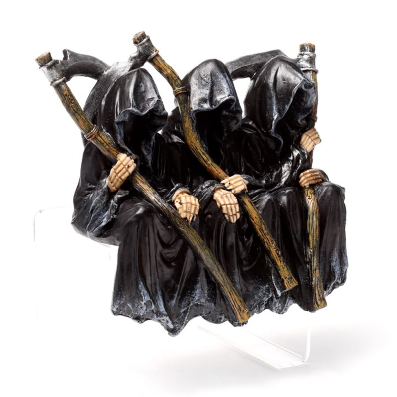 Le Reaper of Death Assis sur la banque