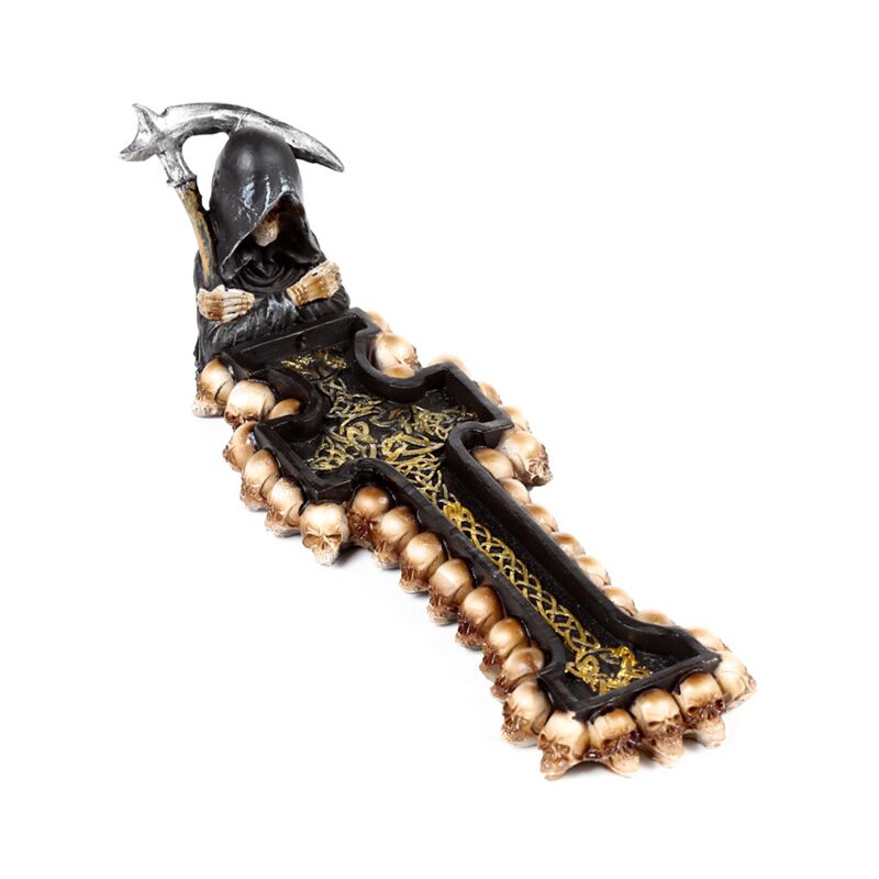 Porte encens croix de la mort faucheuse
