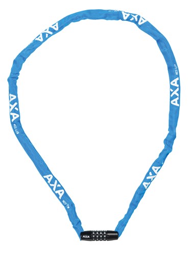 Axa chaîne antivol rigide 120cm cadenas à code bleu (carte)