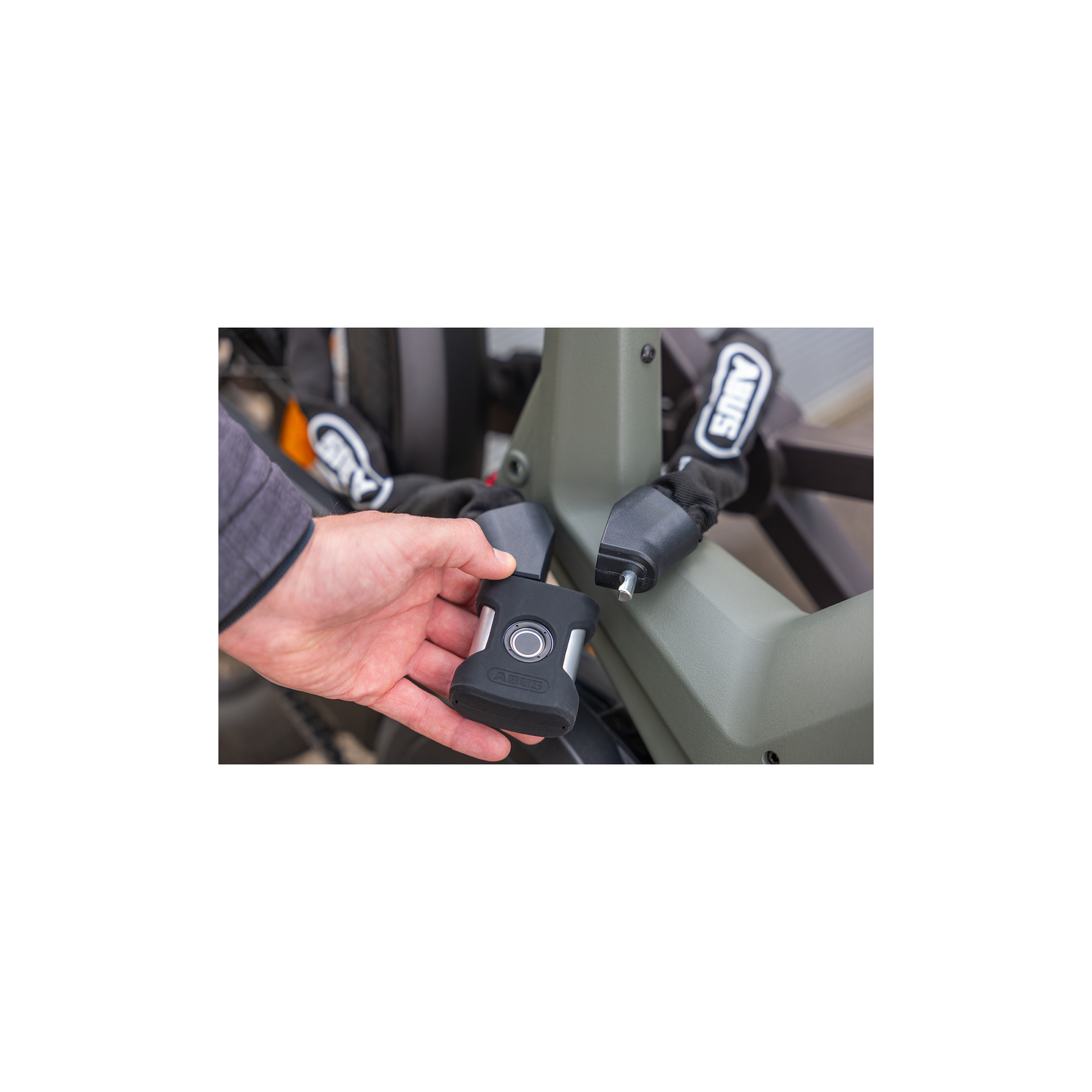 Abus Chain Lock Yardo Empreinte digitale 7807FP 85 Black