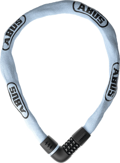 Abus chaîne antivol code tresor 6807c 110 bleu clair
